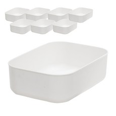 BONOHOUSE Locos 儲物間收納整理手提籃, 白色, 8個