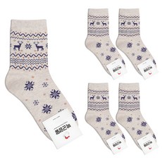 parkgoon 女性冬季麋鹿5雙入襪子