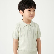 Le Aette 夏季羅紋翻領針織短袖T恤
