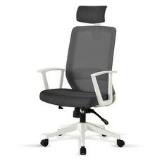 체어클럽 T50 라이트 사무용의자, 화이트(바디) + 블랙