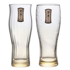 TOYO-SASAKI GLASS 東洋佐佐木 琥珀啤酒對杯組 日本製造, 1組