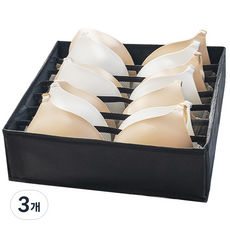 생활공식 속옷정리함 7칸, 블랙, 3개