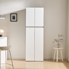 서울소호 LPM 1800 키큰 선반 오브 주방 수납장 방문설치, 화이트블랙