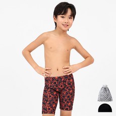 AQUATICA 男童圈圈泳褲 AQA205+彈性泳帽 隨機出貨+塑膠束口泳具袋