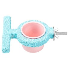 랜보어 앵무새 발톱스틱 스탠드 횃대 식기 10.5 x 10 cm, 블루, 1개