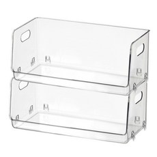 Day Rhythm廚房置物架收納籃, 2個, 透明