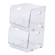 Day Rhythm廚房置物架收納盒籃子, 2個, 透明