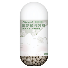 Nice u 毛樂趣 貓砂盆消臭粒 淡雅茉莉, 450g, 1瓶