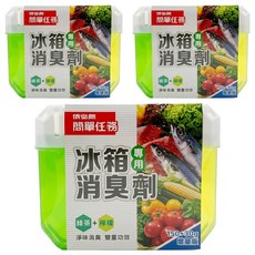 依必朗 簡單任務 冰箱消臭劑 綠茶+檸檬, 150g, 3個