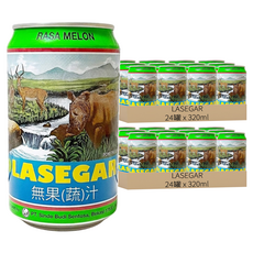 LASEGAR COOLING DRINK Honeydew Flavor 哈密瓜風味清涼水, 320ml, 48罐