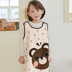 Maykids 童款圓點小熊印花連身防踢背心