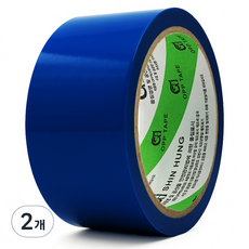 Shin Hung 彩色封箱膠帶 藍色 50m, 2個