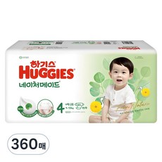 HUGGIES 好奇 Nature Made黏貼型尿布, 第4階段, 360張