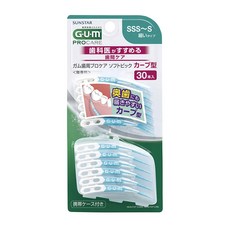 SUNSTAR 三詩達 G.U.M 官方直營 牙周護理軟式牙間清潔棒 弧形 SSS~S, 30支, 1組