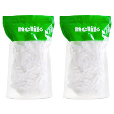 nelik Quick Cover 一次性多用途塑膠髮帽 100入, 透明, 2個