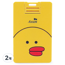 액센 뚱글이 오리 캐릭터 카드형 USB 메모리 U38, 128GB, 2개 128GB, 2개