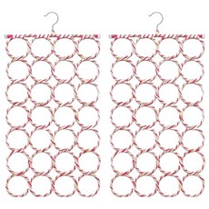 絲巾架 領帶架 配飾架 28圈, 顏色隨機, 2個