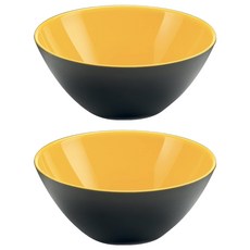 guzzini MF雙色雙碗組 GU2814-12BY 12 x 5cm, 黑黃色, 1組