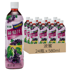 波蜜 葡萄汁, 580ml, 24瓶