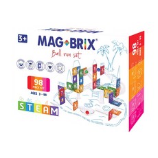 MAGBRIX 樂高球道組 Set 98片, 學習手眼協調、色彩認知配對, 多種形狀玩具, 1盒