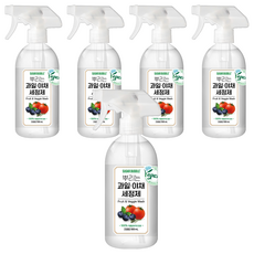 帶有糖泡灑的水果和蔬菜清潔劑, 5個, 500ml