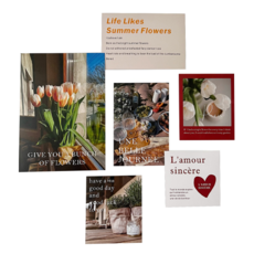 Leovince 感性室內裝飾明信片卡片 6件組, 法式生活卡片, 1套