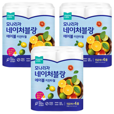 mona LISa. 原生紙漿壓花廚房紙巾, 150張, 12捲