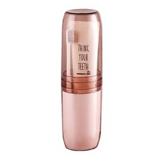 攜帶式旅行牙刷收納杯 75*65*220mm 粉色, 1個