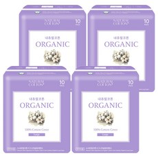 Natural Cotton 經典超薄衛生棉, 大型(280mm), 10片, 4包