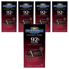 기라델리 인텐스다크 카카오 92%, 90g, 5개