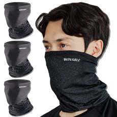 윈어블 스포츠 라이딩 쿨 마스크, 02일반형그레이3장, 1세트