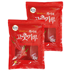 복이네먹거리 중국산 거친 고추가루 보통맛 물고추용, 1kg, 2개