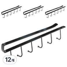 앞날창창 다용도 수납 걸이, 블랙, 12개
