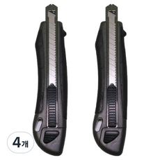 Bantex SK5 自動鎖定舒適美工刀 9mm, 黑色, 4個