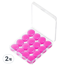 Alice Home 矽膠睡眠用游泳防水耳塞 玫瑰紅 圓形, 2個, 16入