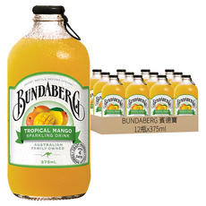 BUNDABERG 賓德寶 芒果風味氣泡飲, 375ml, 12瓶