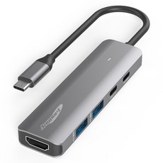 Anyport 5合1 Type-C與USB-A MacBook Samsung DeX鏡像多功能埠USB集線器 AP-TC560, 單一顏色
