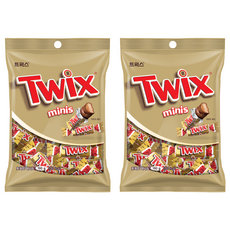 Twix 特趣 迷你焦糖夾心巧克力, 160g, 2包