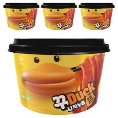 CJ제일제당 꾸덕 납작누들 숯불치킨맛 190.5g, 4개