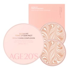 에이지투웨니스 글로우핏 톤업 선팩트 케이스 + 리필 2p SPF50+ PA++++ 세트, 12.5g, 1개