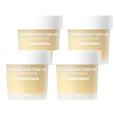 Snp 明亮膚色活力水洗面膜 100ml, 1入, 4個