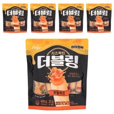 천하장사 더블링 뿌링치즈 파우치, 400g, 5개