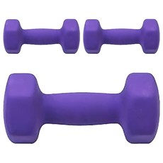 三次方 塑身小啞鈴, 5Kg 紫色 居家健身復健使用, 3個