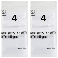 透明85mm*120mm*0.04pe夾鏈袋 無紅線4號袋 100入/包, 10入, 100入, 85 x 120mm, 20包