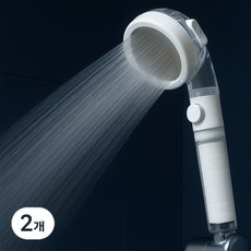 Cottonheim 3段式一鍵開關微過濾蓮蓬頭, 2個