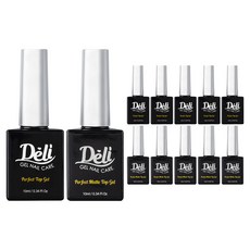 Deli Beauty 完美封層膠 10ml + 霧面封層膠 10ml, 單一顏色, 6個