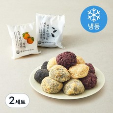 블루탐 오메기떡 60g x 5개 + 귤나와라뚝떡 57g x 5개 + 흑임자떡53g x 5개 + 크림치즈떡 60g x 5개 세트 (냉동), 2세트
