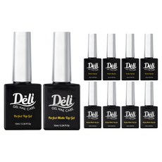 Deli Beauty 完美封層膠 10ml + 霧面封層膠 10ml, 單一顏色, 5個