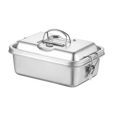 HIKARI 日光生活 不鏽鋼密扣便當盒 M179, 1個, 銀色