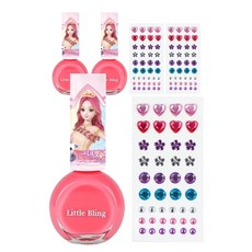 Little Bling Secret Jouju 星女神珠寶美甲套組, 日期粉紅色, 3組